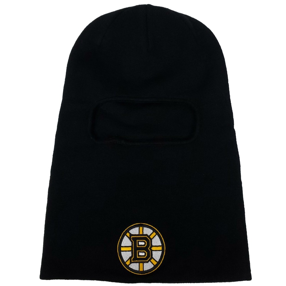 Boston‎ Bruins Mitchell & Ness NHL Balaclava Ski Mask Cuff Knit Black NWT